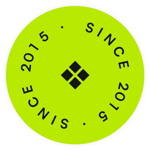 Green Since 2015 Illustration Icon